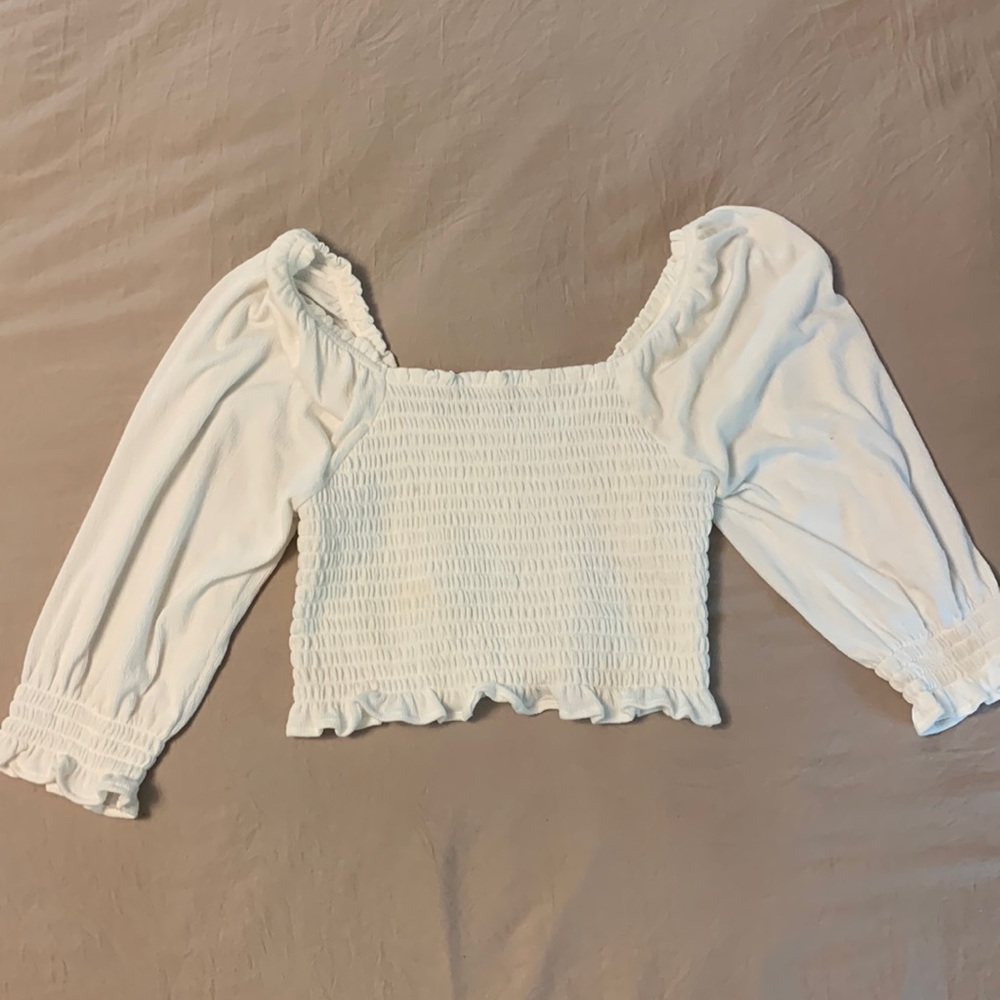 White free people crop top